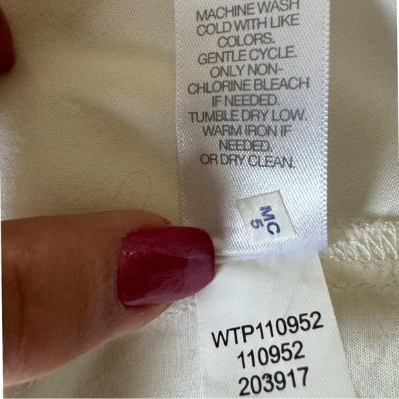 J. Jill light floral embroidered asymmetrical tunic popover size large boho - Picture 6 of 7